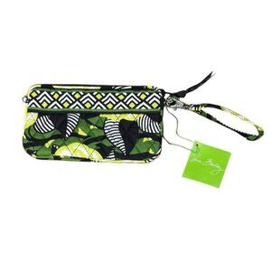 NWT Vera Bradley LA NEON ROSE Wristlet Zippered Clutch Handbag Purse Quilted